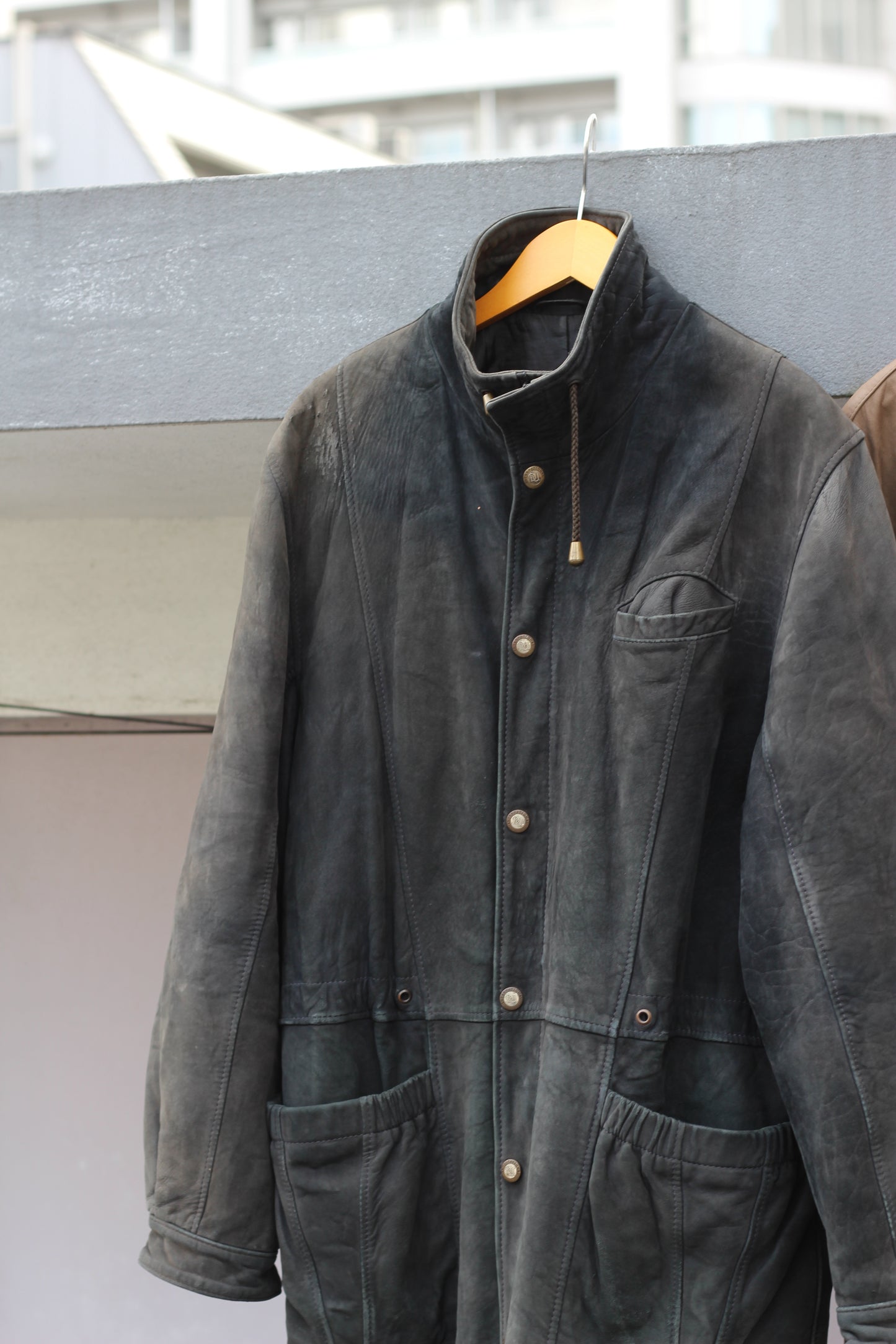 Men's Color Utility Leather Jacket x3点