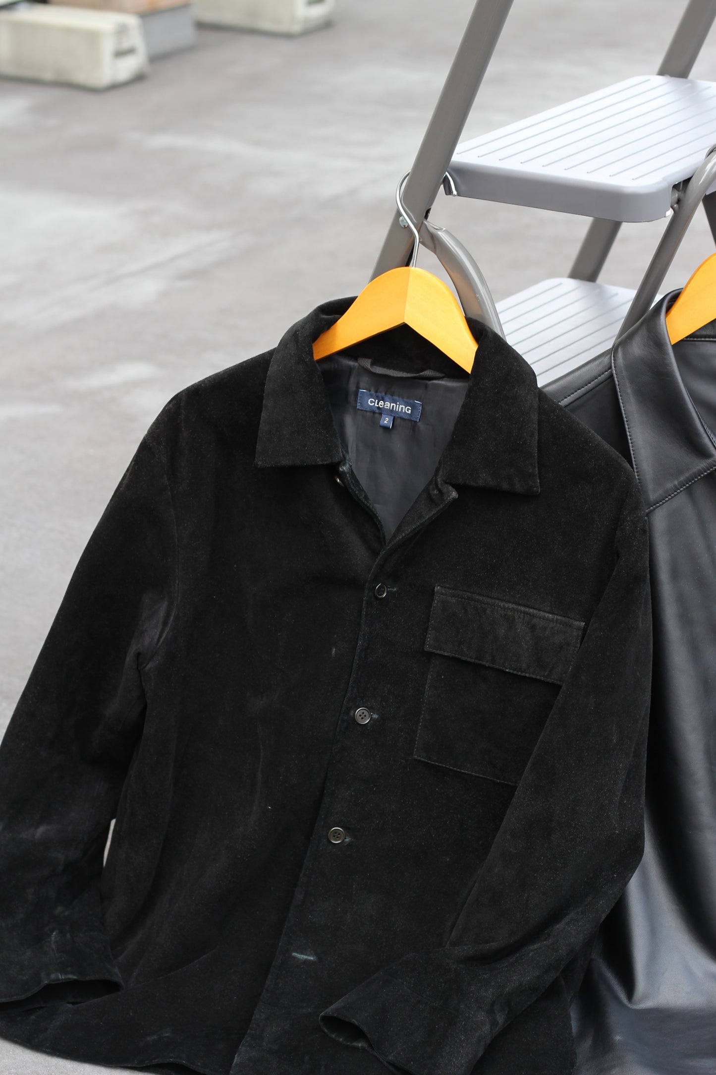 Men's Leather Denim Style Jacket & Leather Shirt x3点