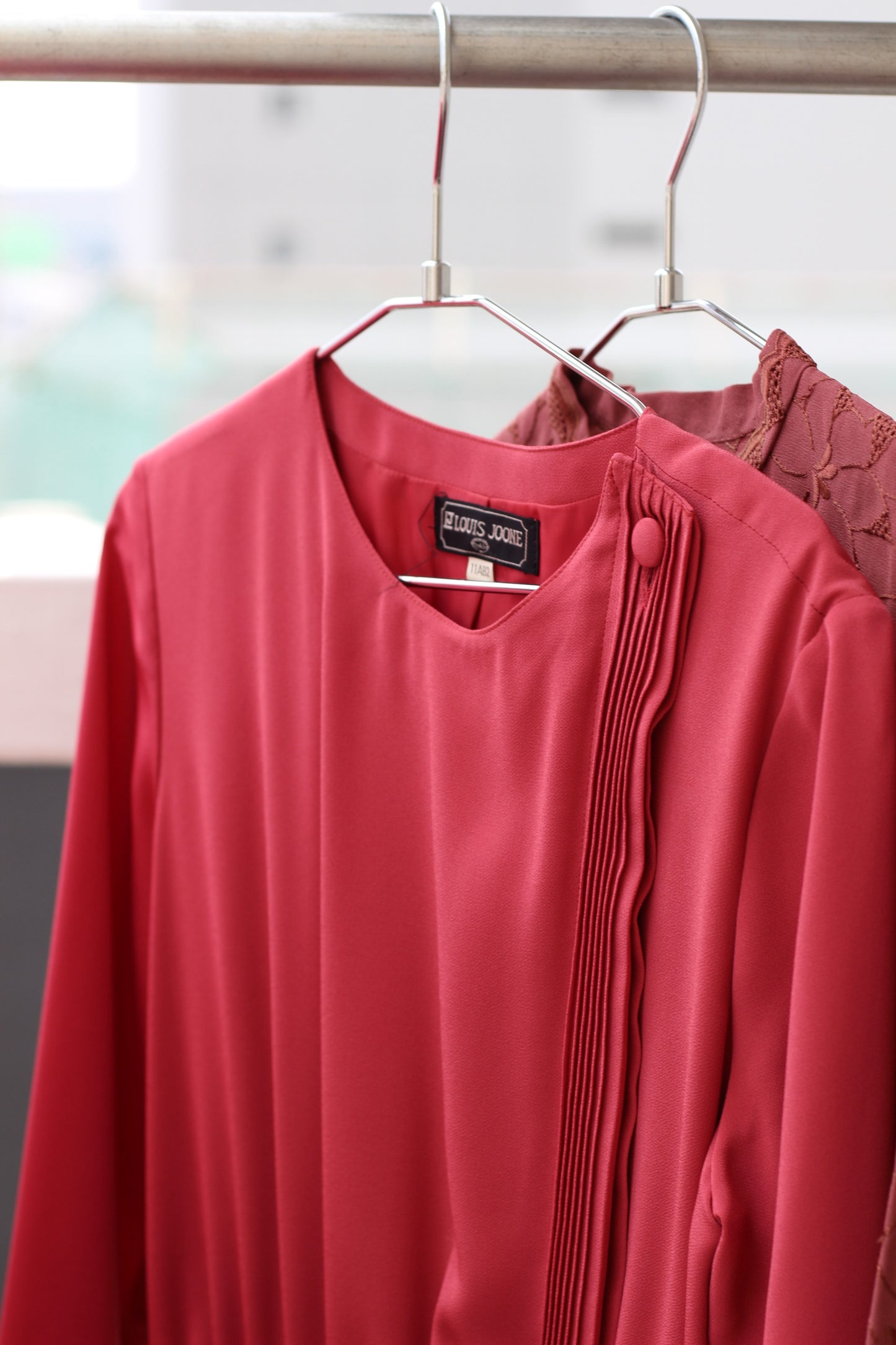 Vintage Pink Design Long Sleeve One-Piece x6点