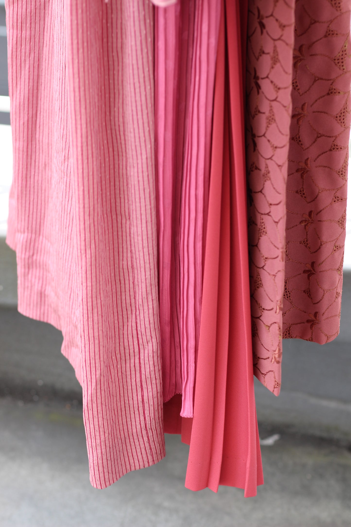 Vintage Pink Design Long Sleeve One-Piece x6点