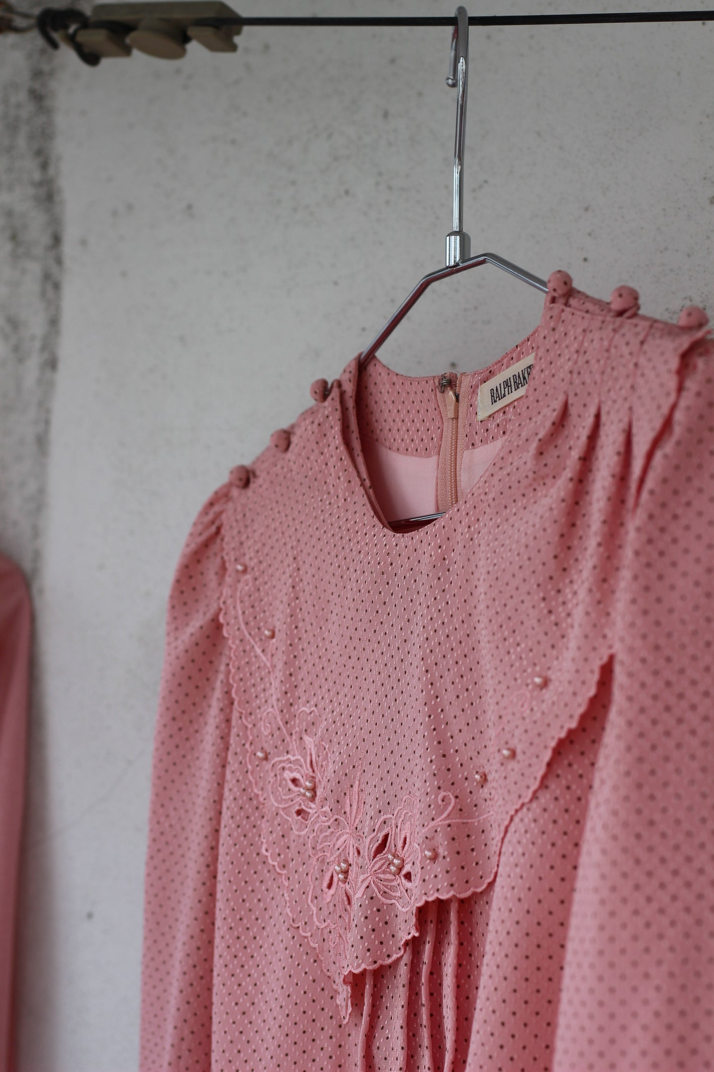 Vintage Pink Design Long Sleeve One-Piece x6点