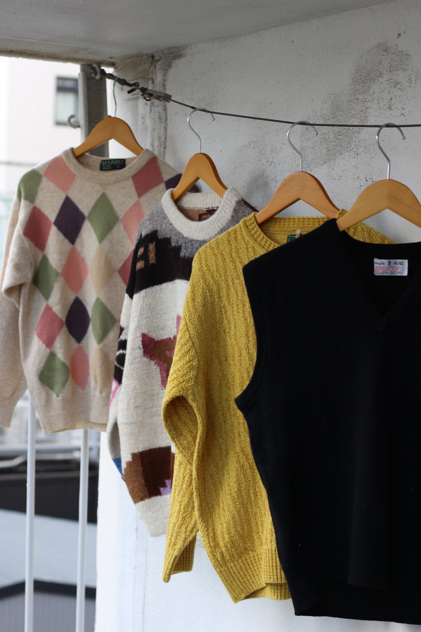 Import vintage Design Knit x4点