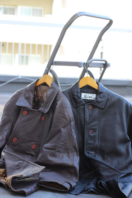 Men's Vintage Leather Coats x2点