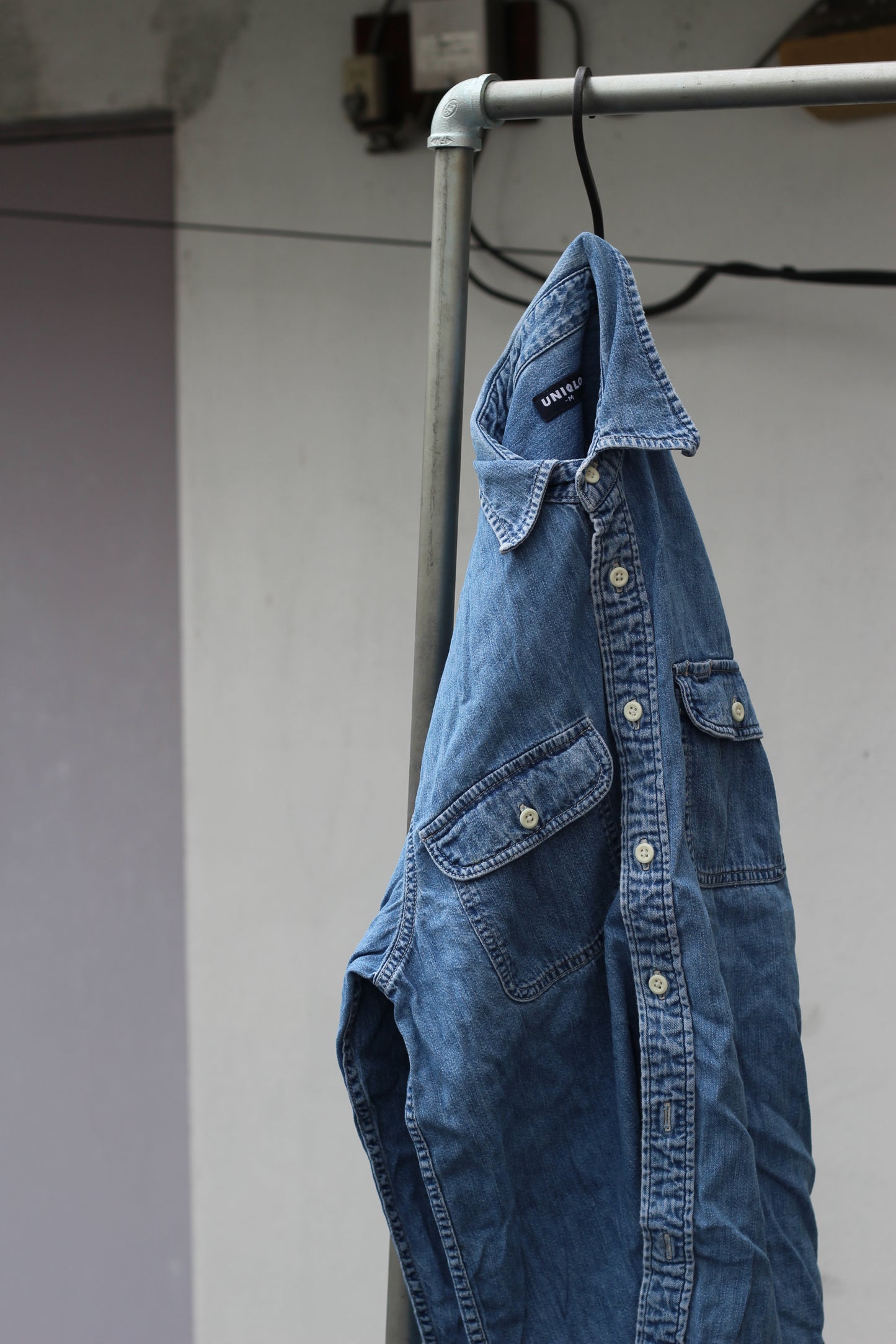 Old Uniqlo Long-Sleeved Denim Shirt x3点