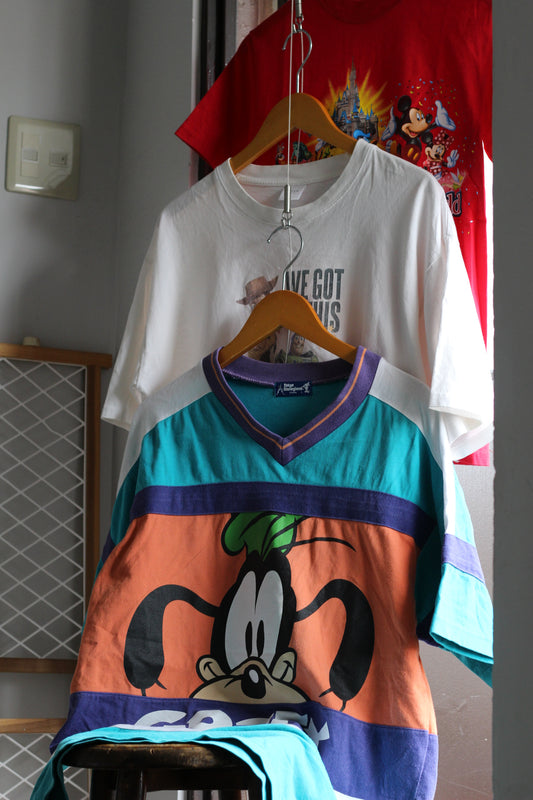 Men's Vintage Disney Character Print T-Shirt x3点