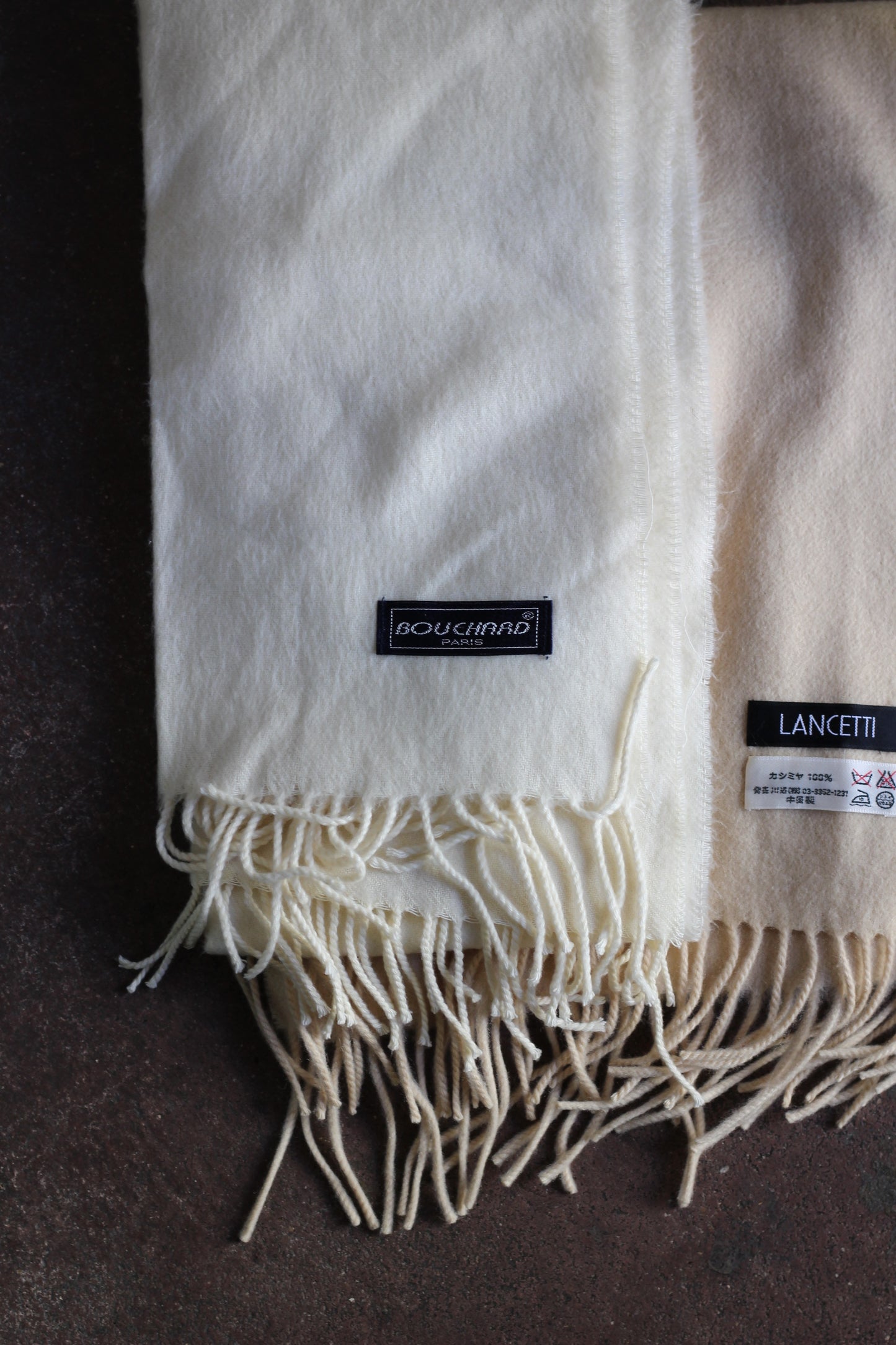 100% Cashmere Beige Brown Muffler x7点