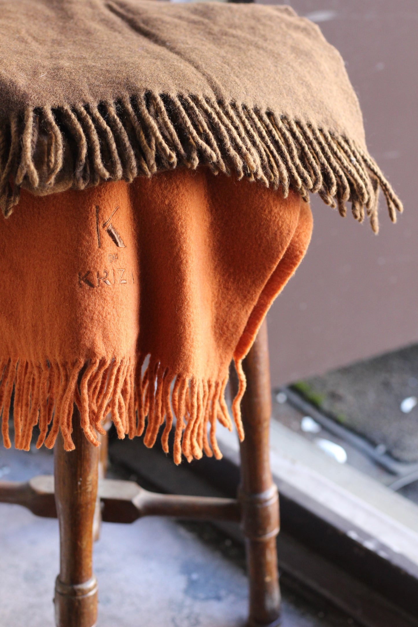 100% Cashmere Beige Brown Muffler x7点