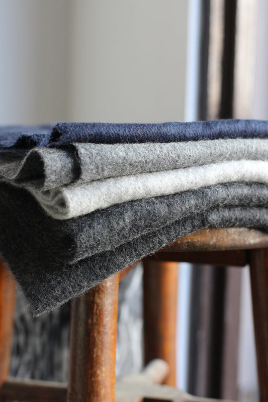 100% Cashmere Grey Navy Muffler x4点