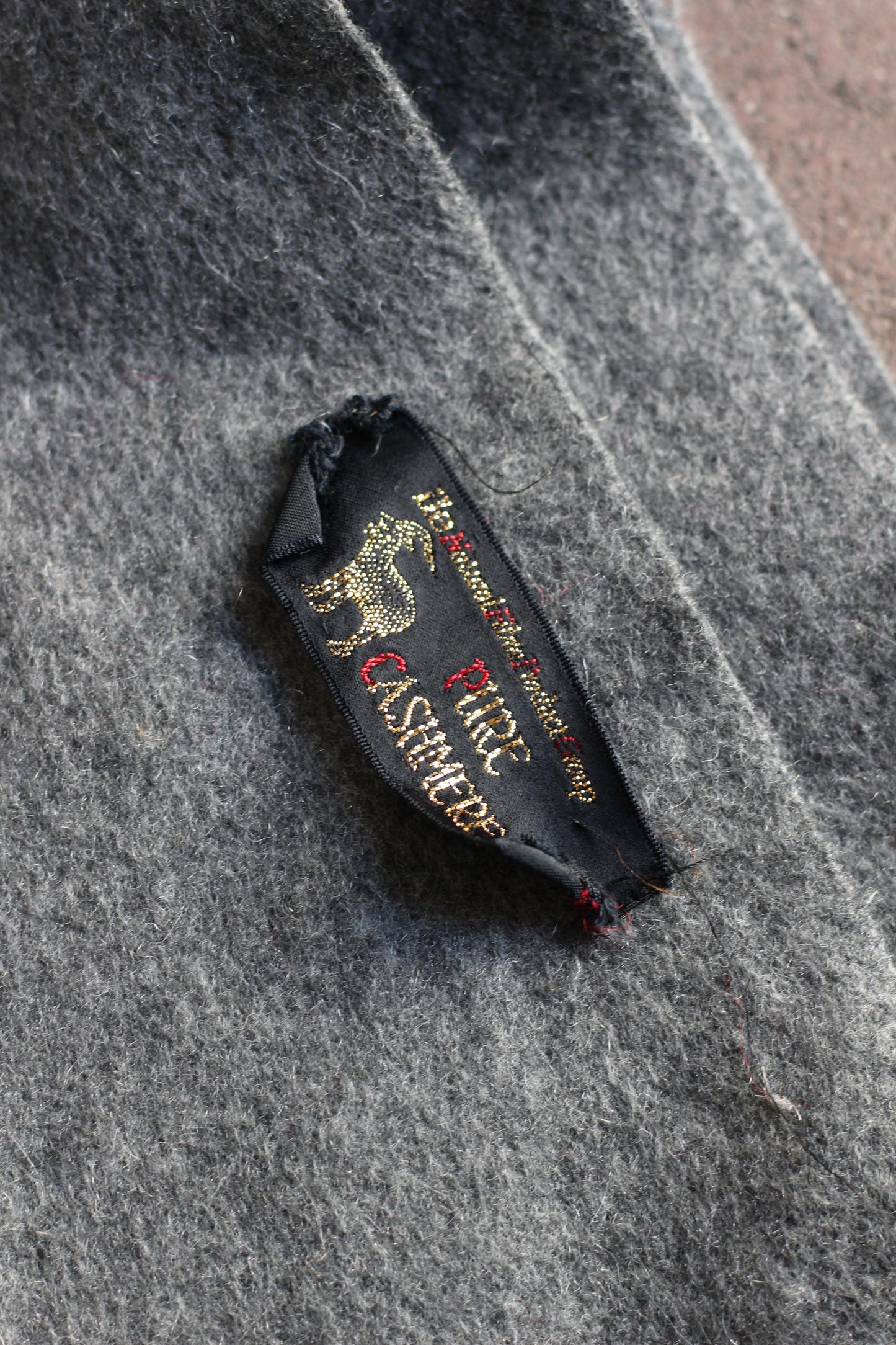 100% Cashmere Grey Navy Muffler x4点