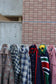 90's Men's Vintage Check & Stripe Shirt x6点