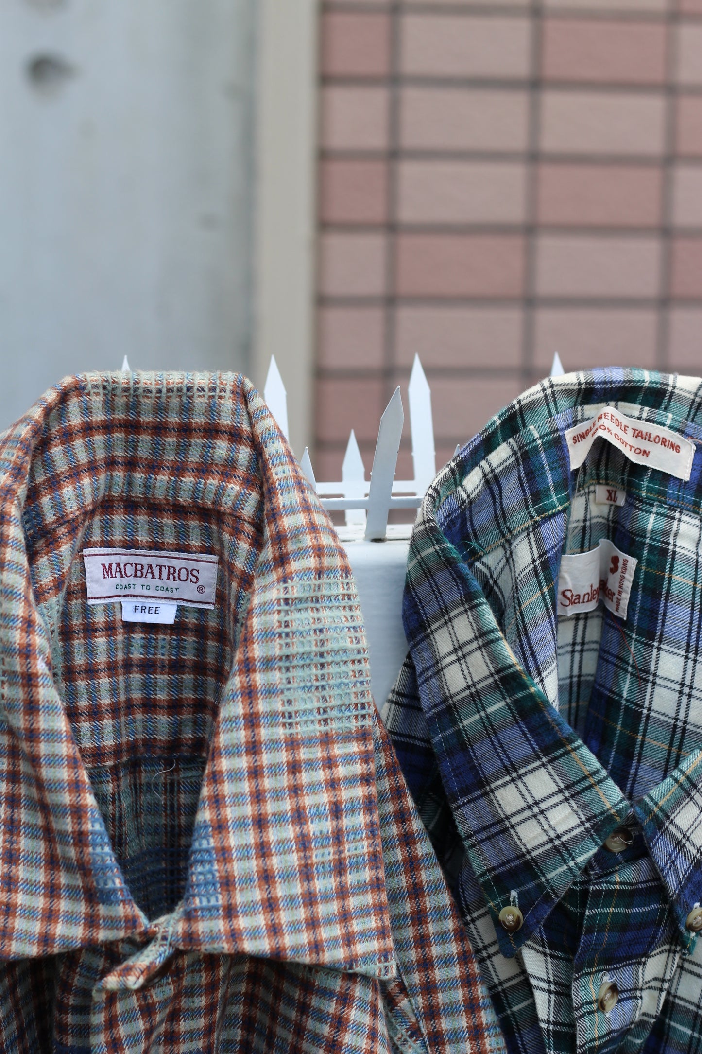 90's Men's Vintage Check & Stripe Shirt x6点