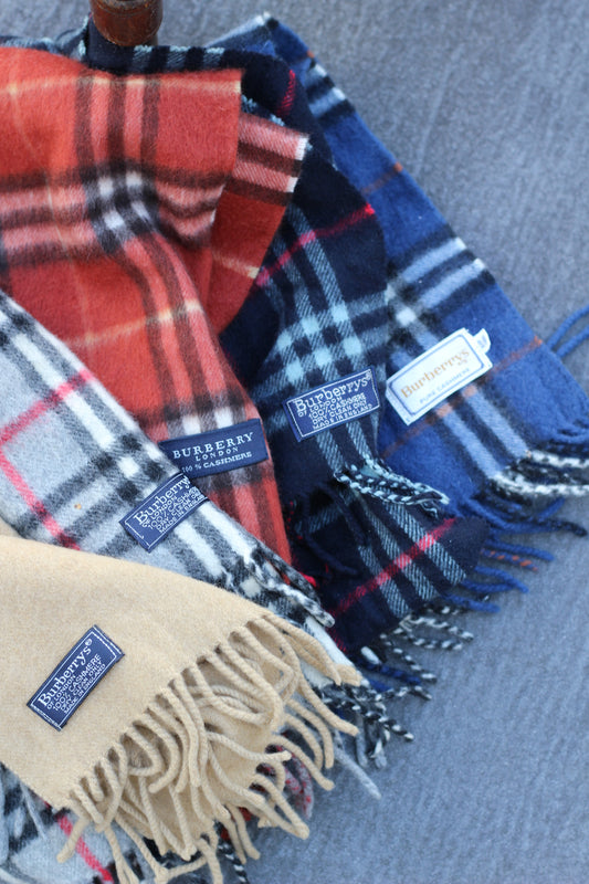 Burberry Check 100% Cashmere Muffler x5点