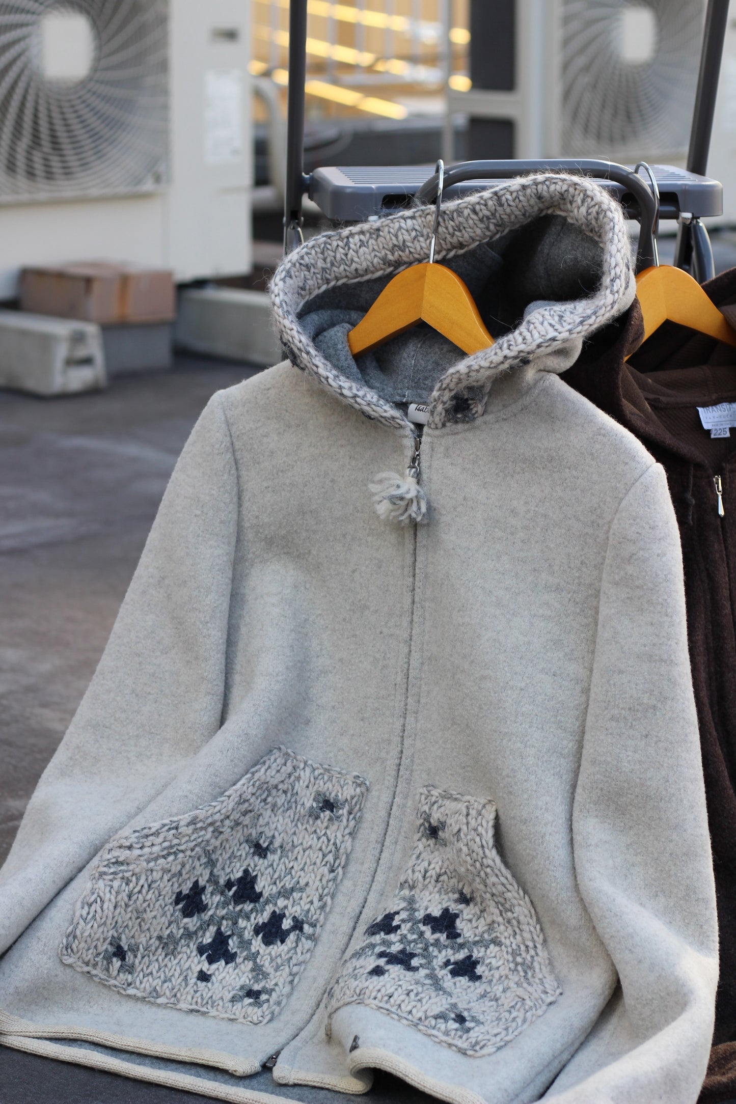 Euro Vintage Knit Hoodie x2点