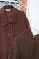 Vintage Brown Color Short Sleeve Blouse x6点