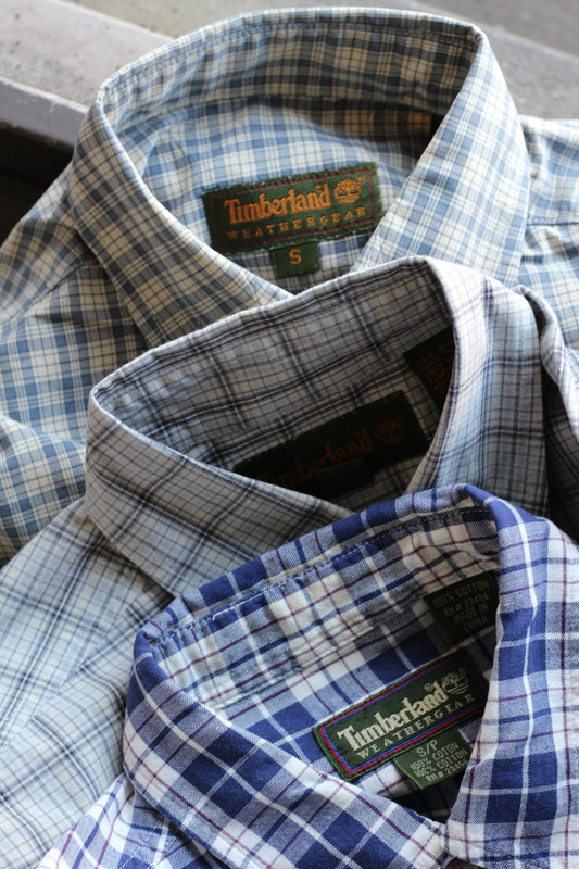 90's Timberland Check Long Sleeve Shirt x3点