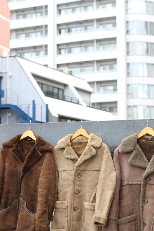 Men's Import Vintage mouton Coat x3点