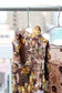 Vintage Brown Flower Design No Sleeve One-Piece x5点