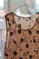 Vintage Brown Flower Design No Sleeve One-Piece x5点