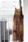 Vintage Brown Flower Design No Sleeve One-Piece x5点
