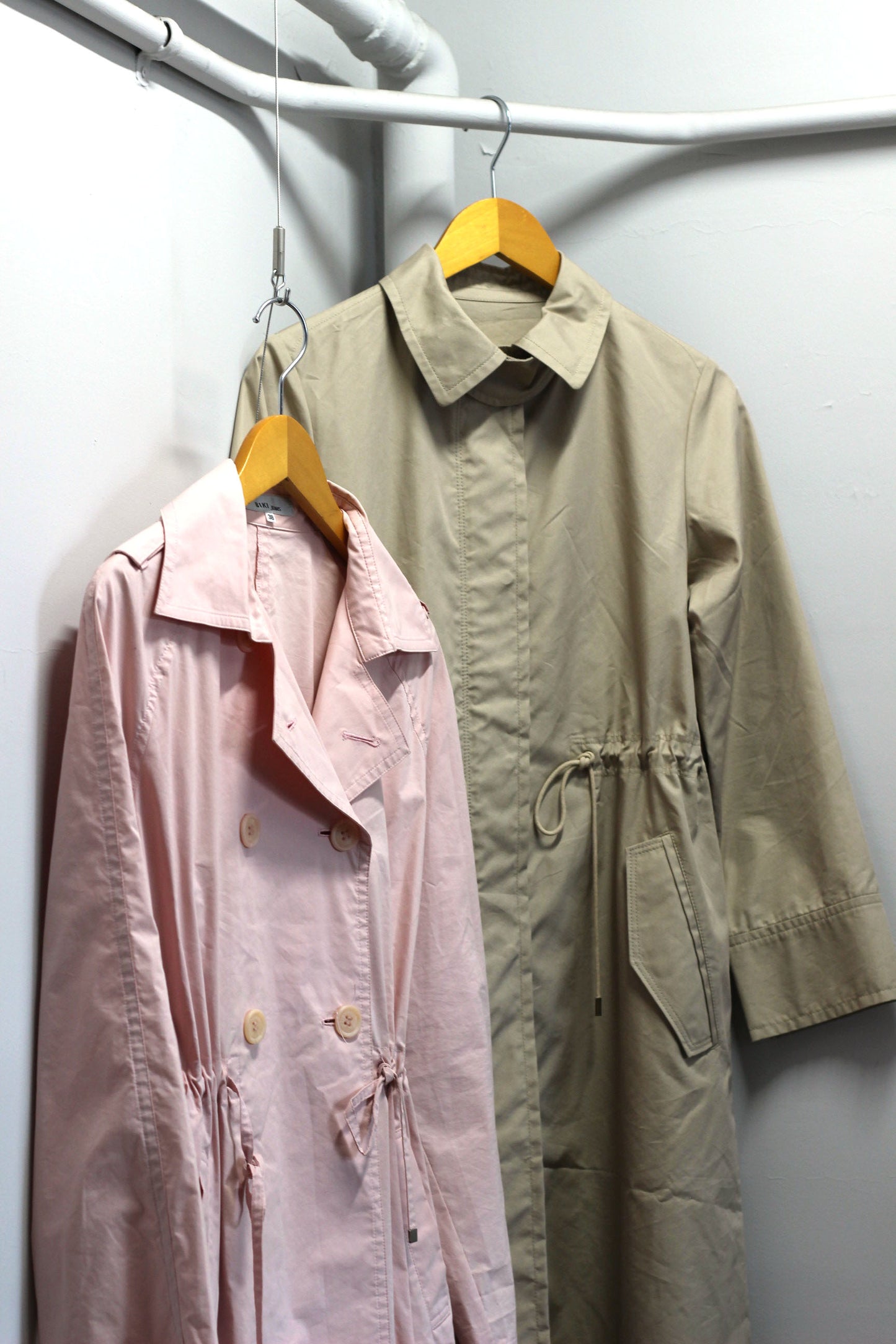 Vintage Ladies Drawstring Trench Coat x2点