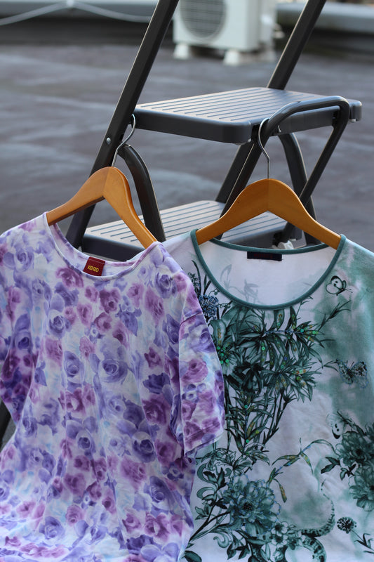 KENZO Women's Vintage Floral Print T-Shirt x2