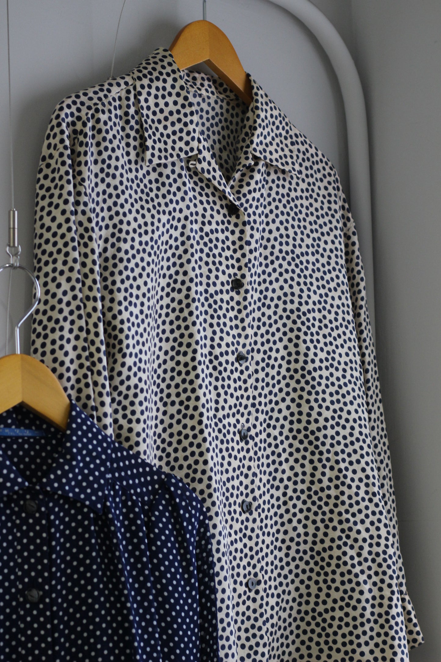 Vintage Dot Long Sleeve Blouse x3点