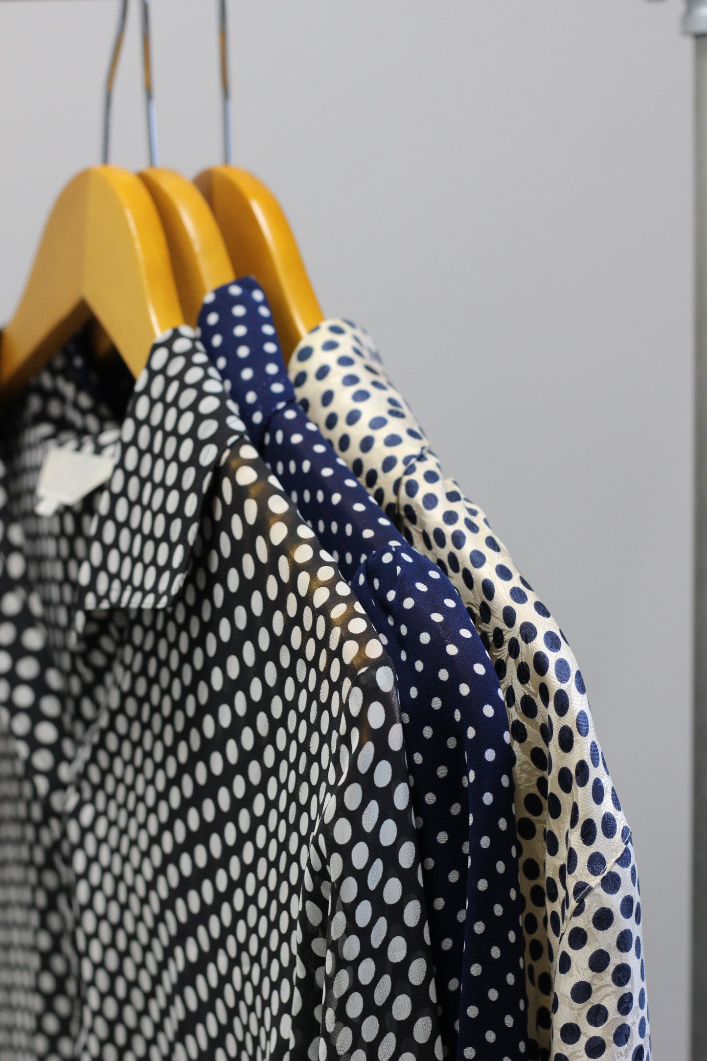 Vintage Dot Long Sleeve Blouse x3点