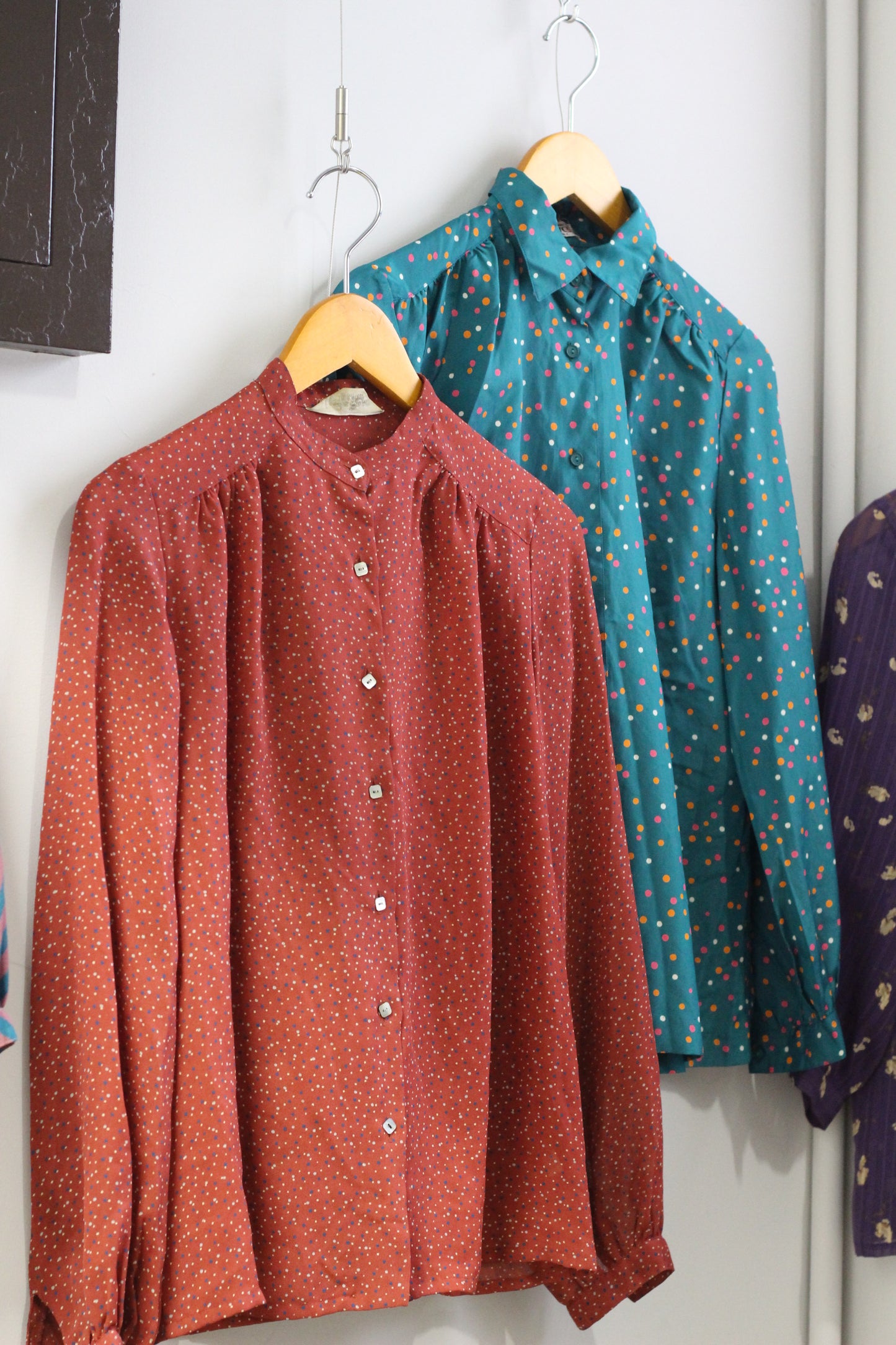 Vintage Retro Design Long Sleeve Blouse x4点