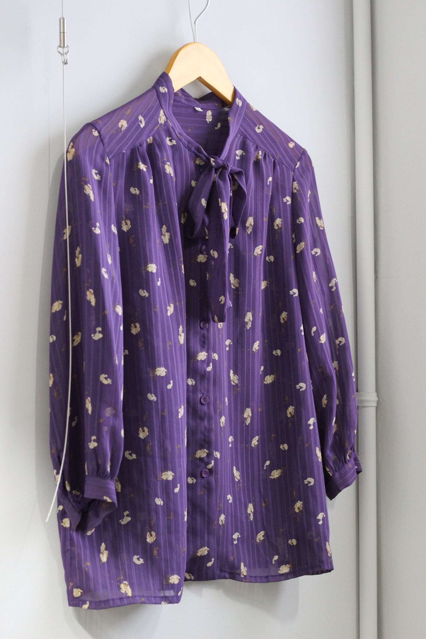 Vintage Retro Design Long Sleeve Blouse x4点