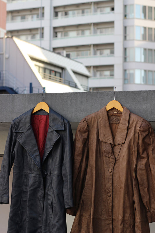 Women's Made In Italy Vintage Leather Coat x2点