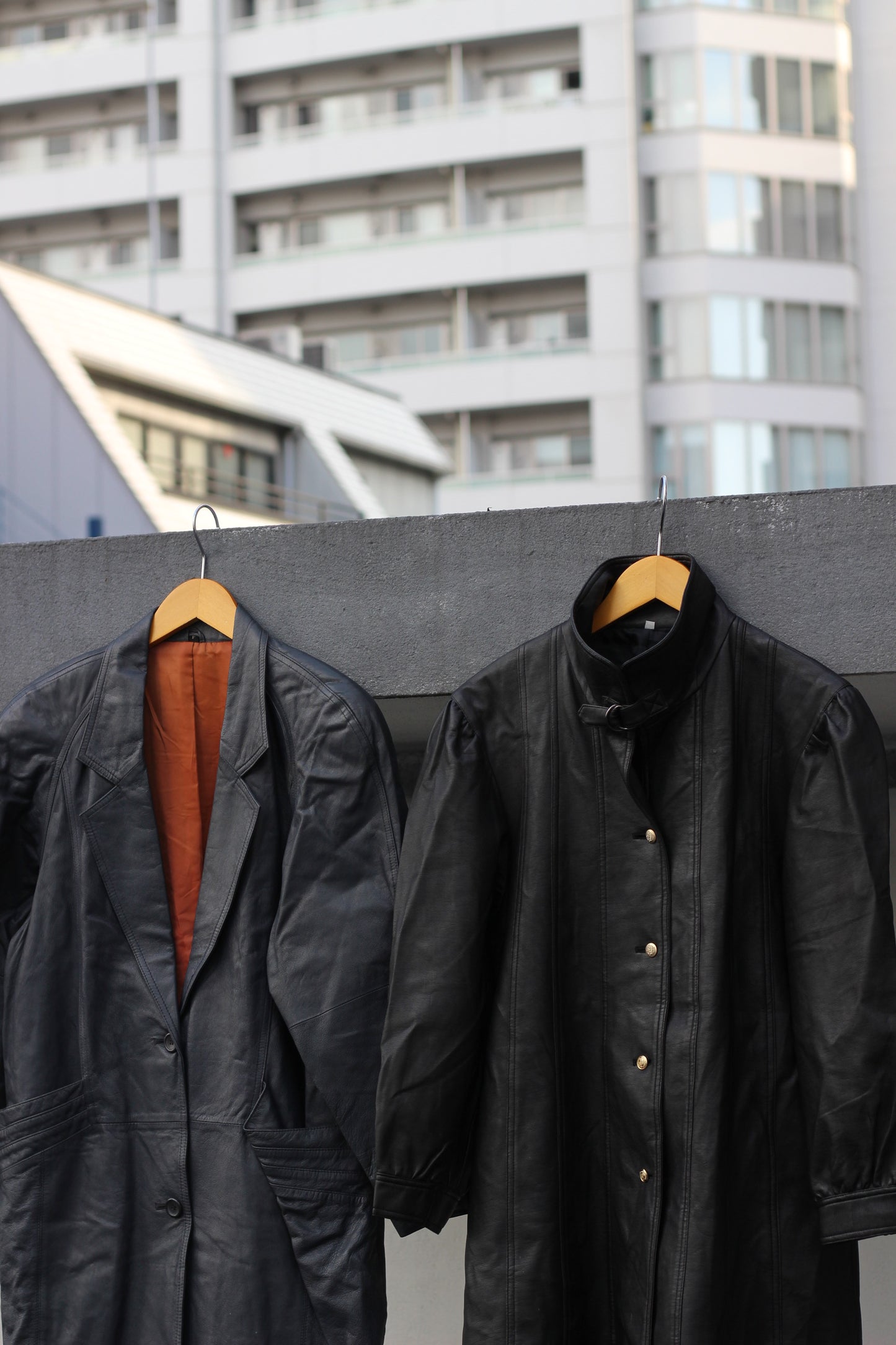 Women's Vintage Leather Coat x4点