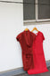 Vintage Red Color Short Sleeve One-Piece x10点