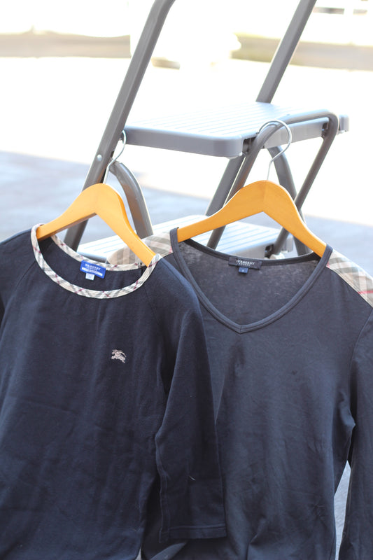 Burberry Women's Check Long Sleeve T-Shirt x2点
