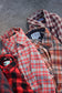 Men's wool red check shirt x8点