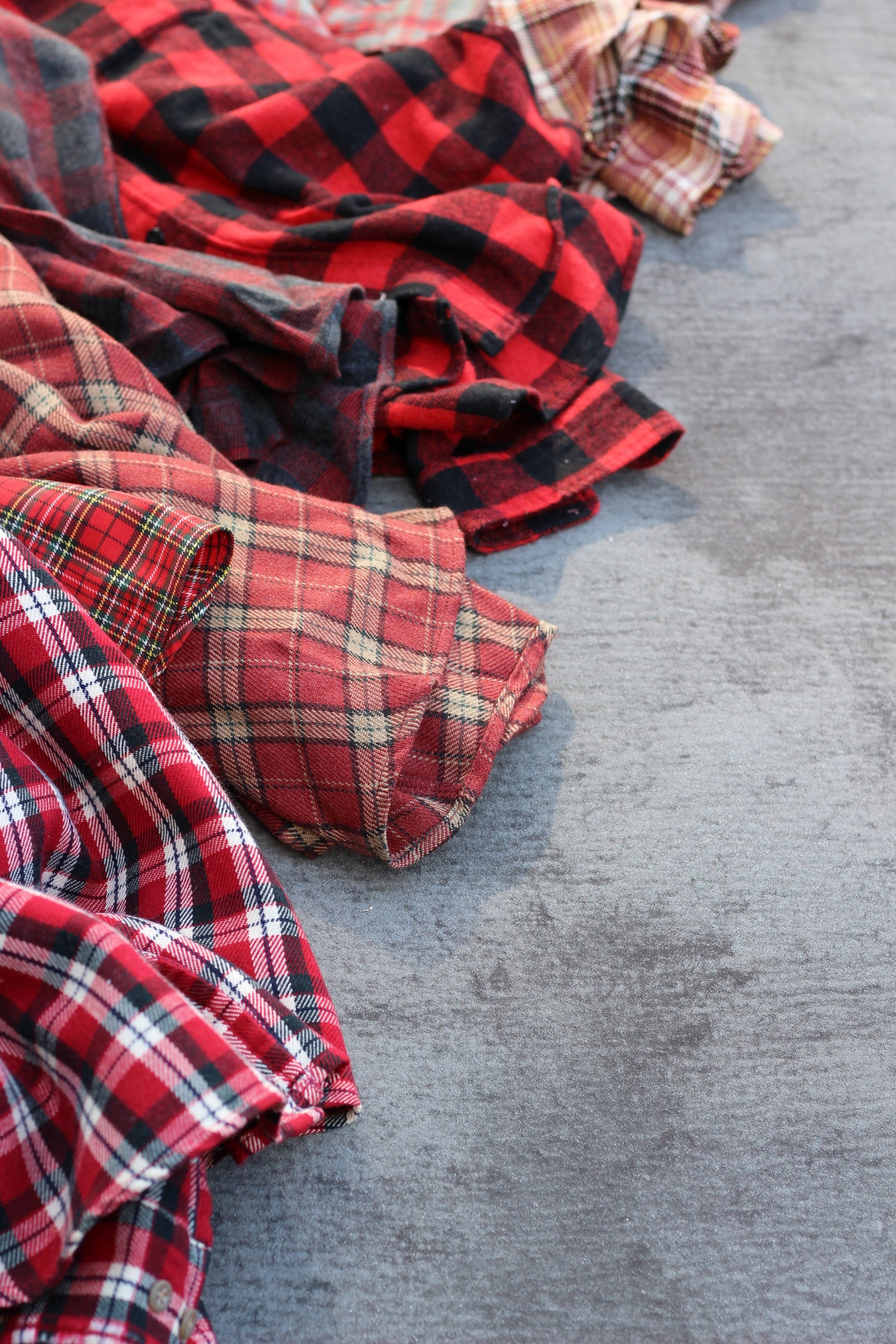 Men's wool red check shirt x8点