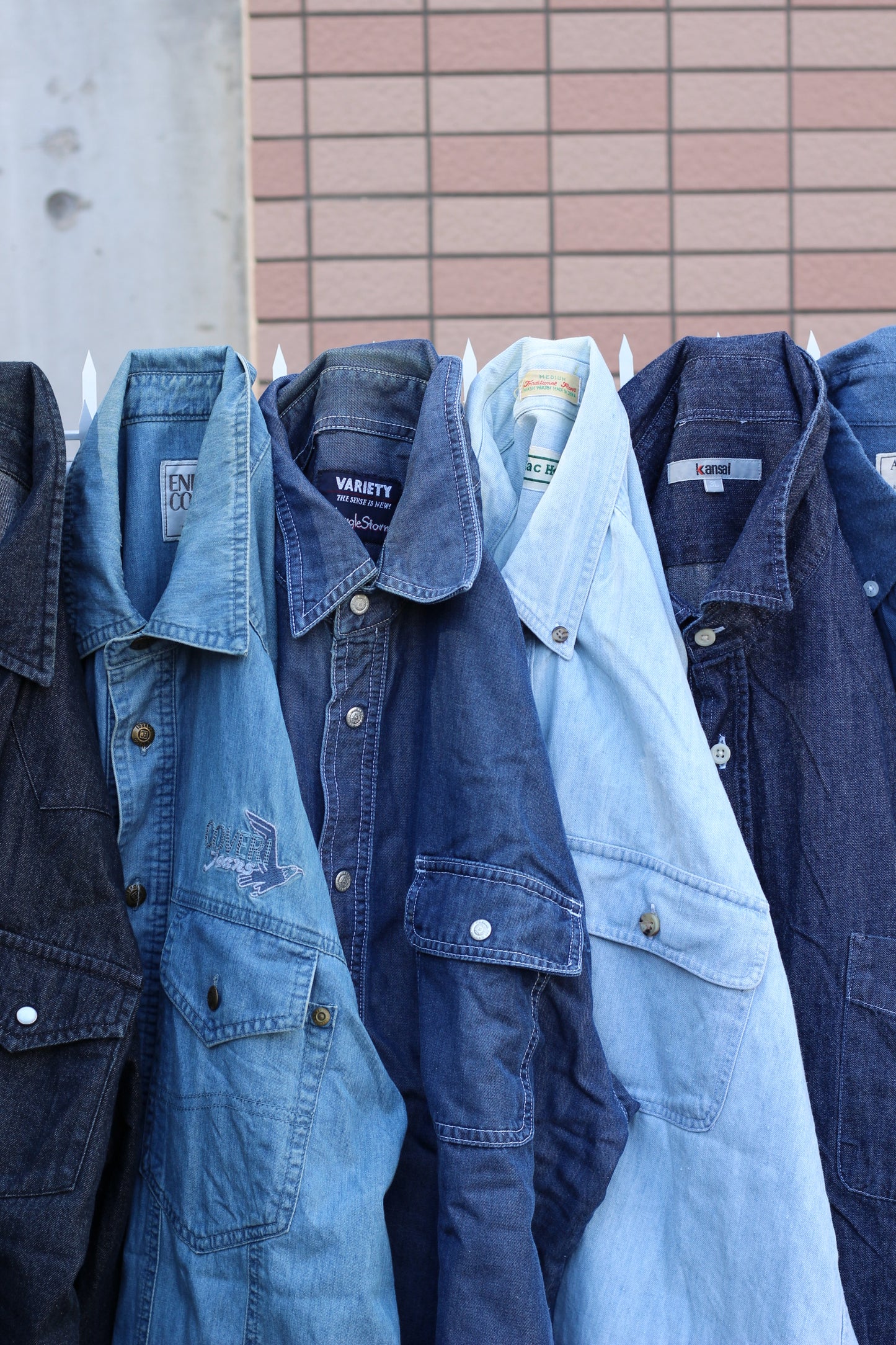 Men's denim shirt x12点