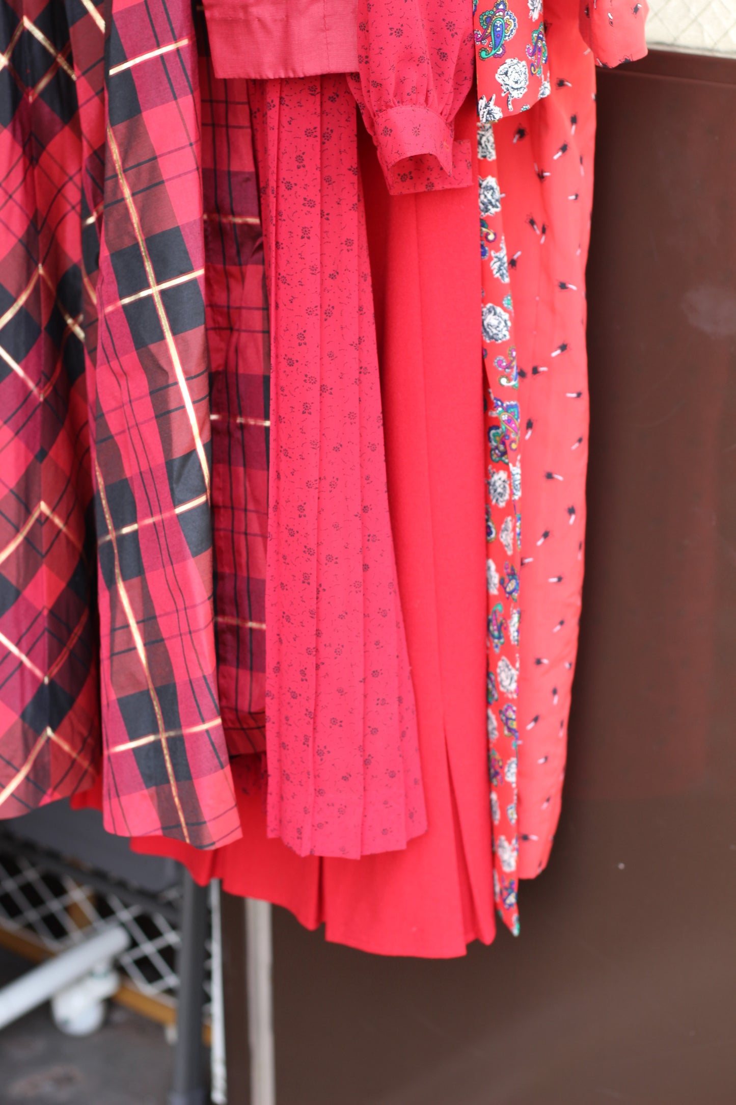 Vintage Red Design Long Sleeve One-Piece x5点
