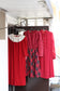 Vintage Red Design Long Sleeve One-Piece x5点