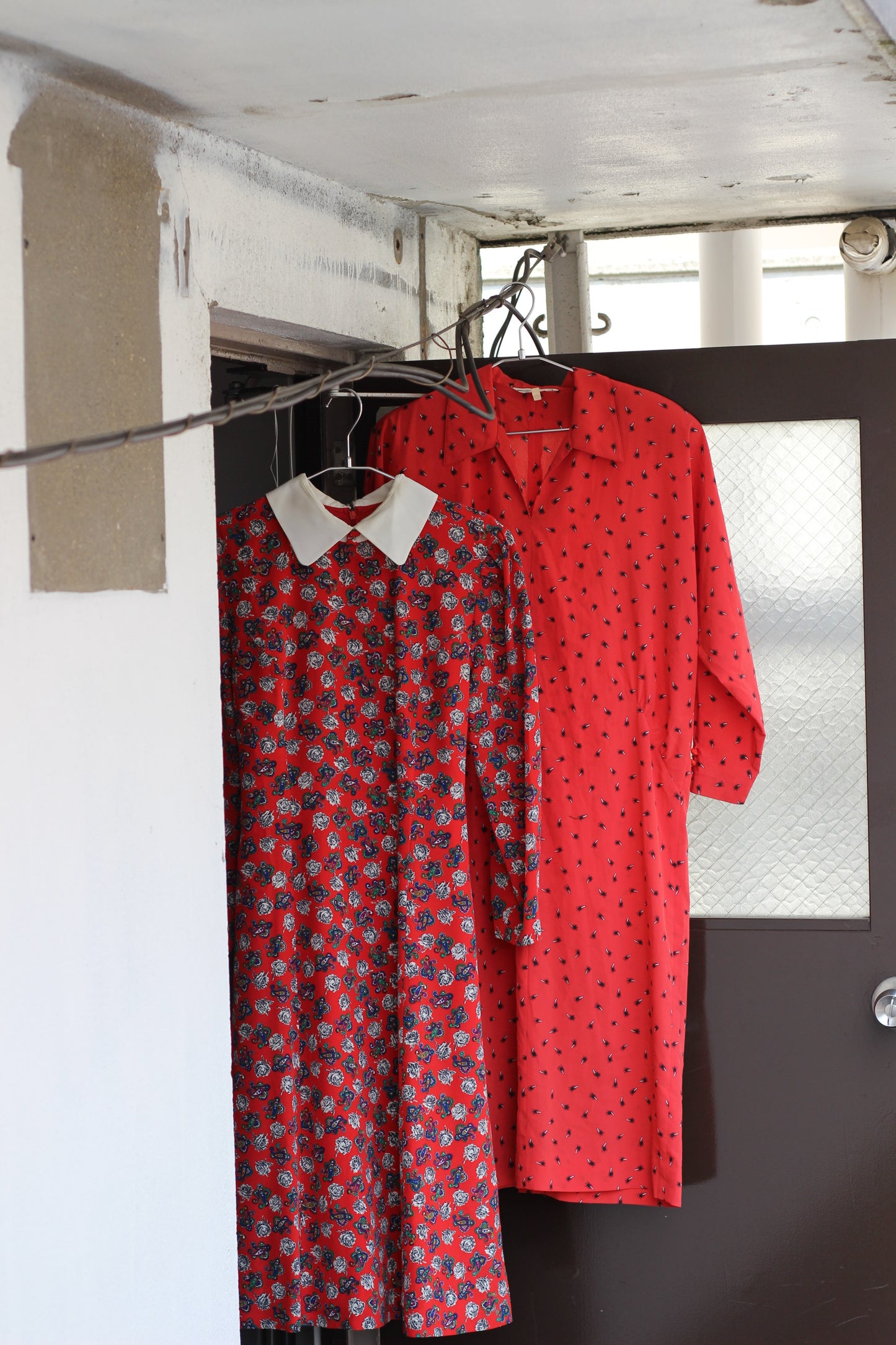 Vintage Red Design Long Sleeve One-Piece x5点