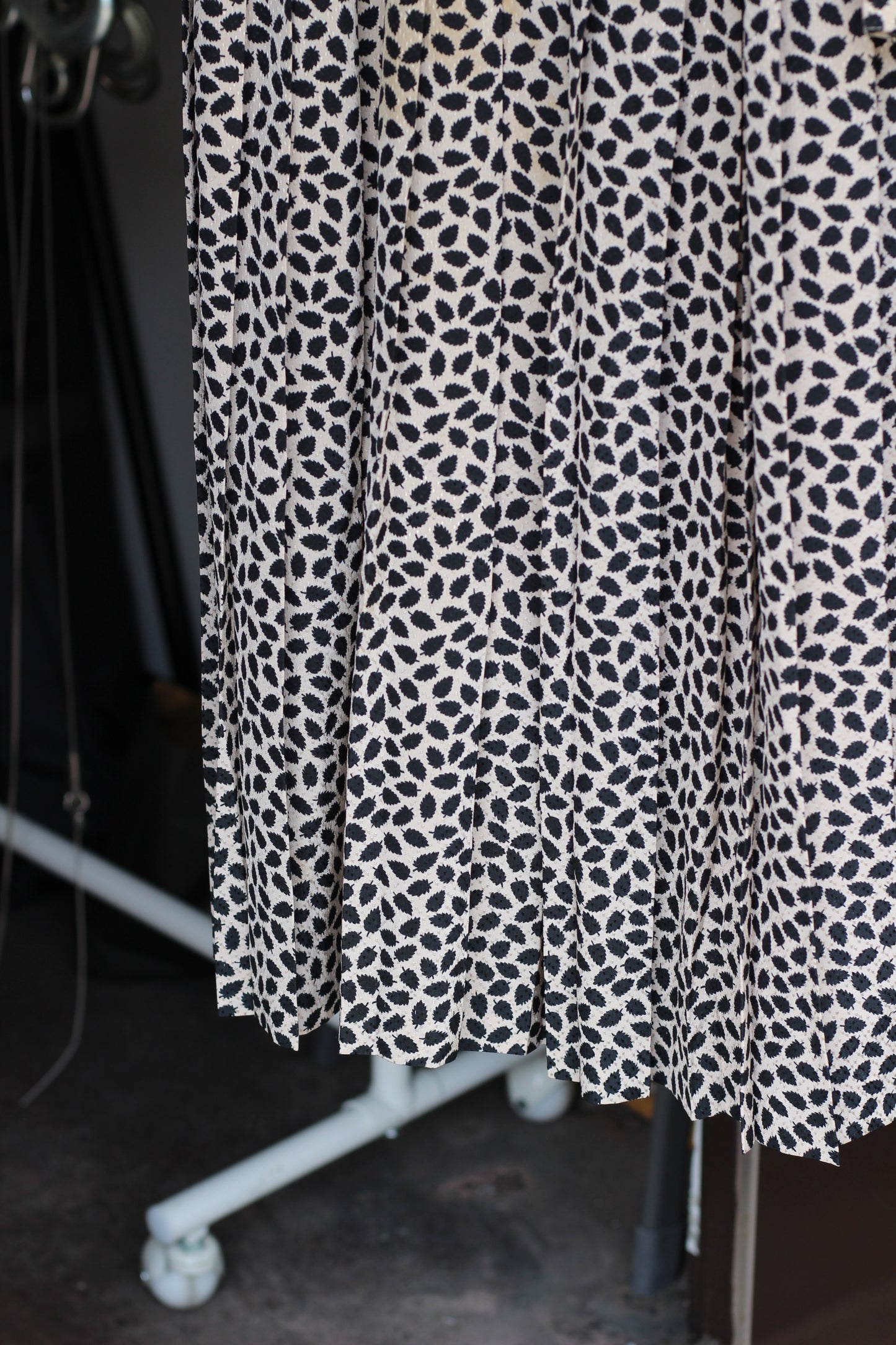 Vintage Black Beige Design Long Sleeve One-Piece x5点
