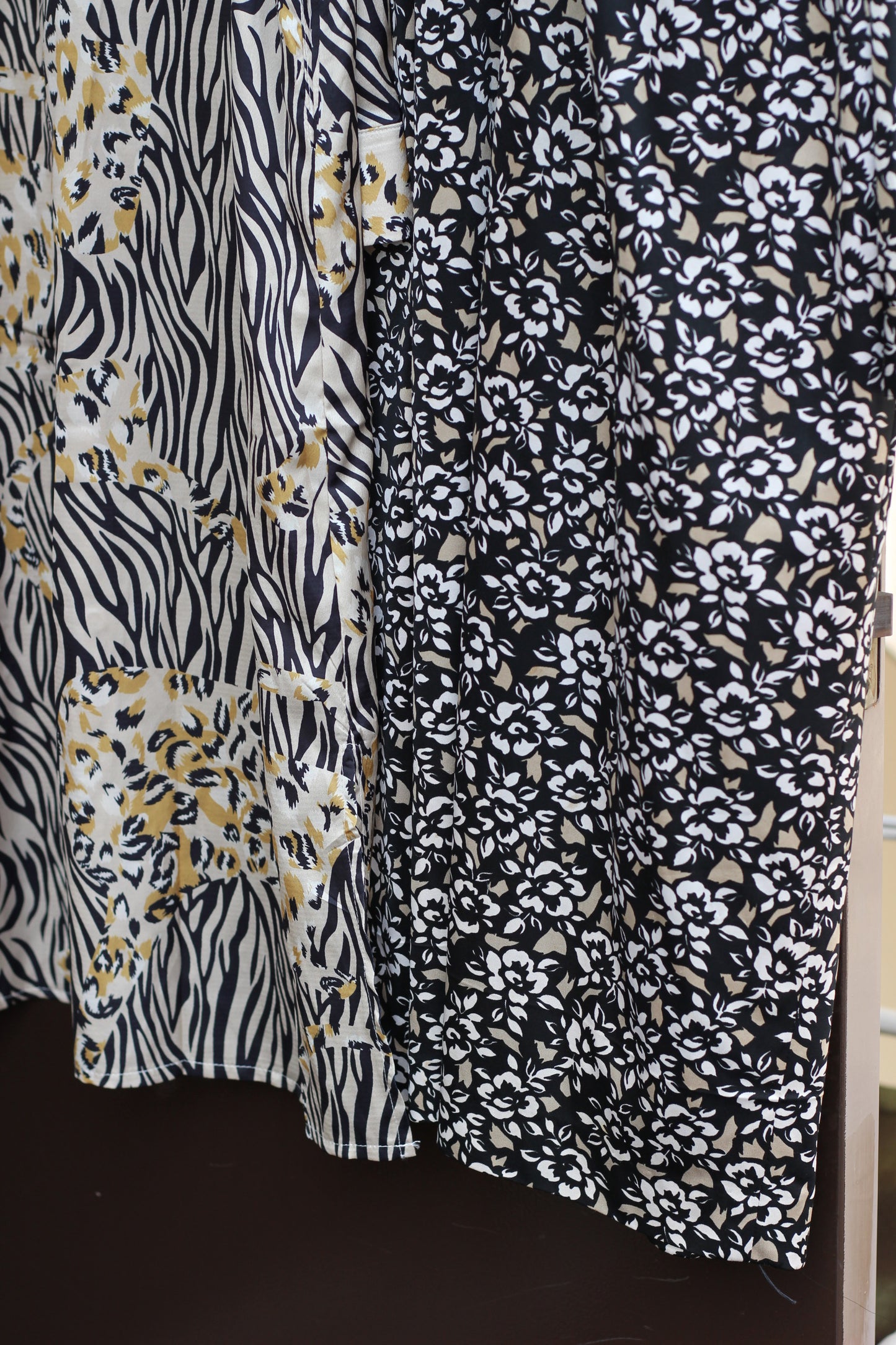 Vintage Black Beige Design Long Sleeve One-Piece x5点