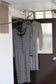 Vintage Black Beige Design Long Sleeve One-Piece x5点