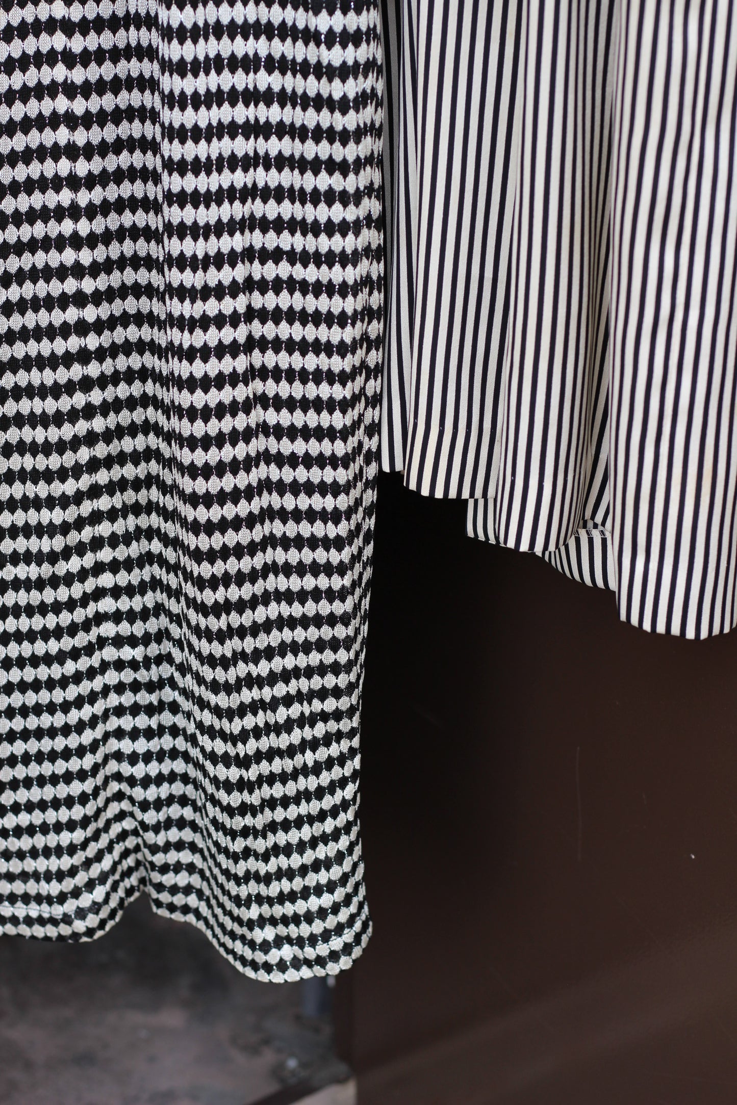 Vintage Black Beige Design Long Sleeve One-Piece x5点