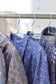 Vintage Blue Flower Design Long Sleeve Blouse x9点