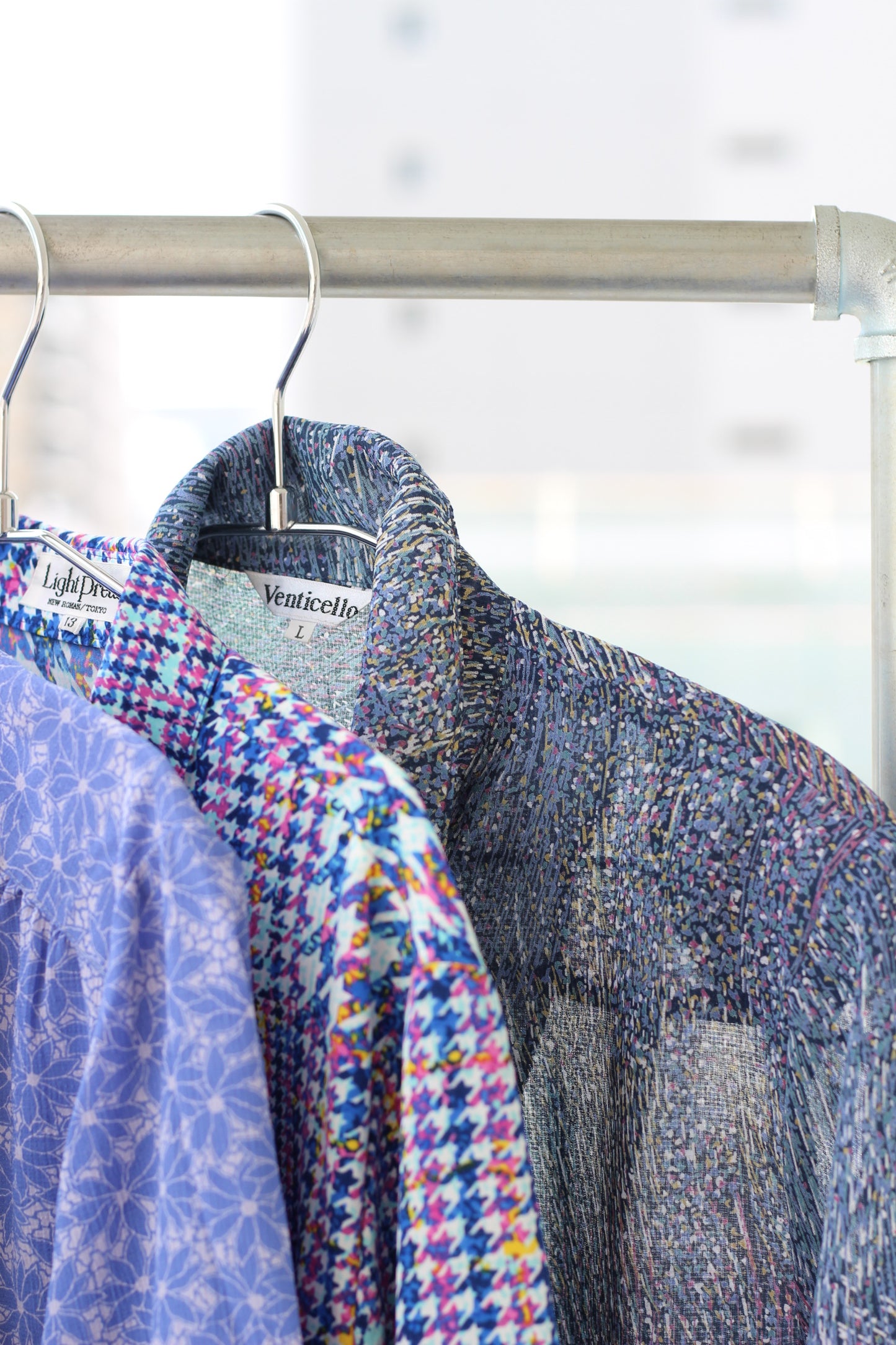 Vintage Blue Flower Design Long Sleeve Blouse x9点