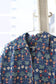 Vintage Blue Flower Design Long Sleeve Blouse x9点