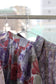 Vintage Pink Purple Flower Short Sleeve Blouse x7点