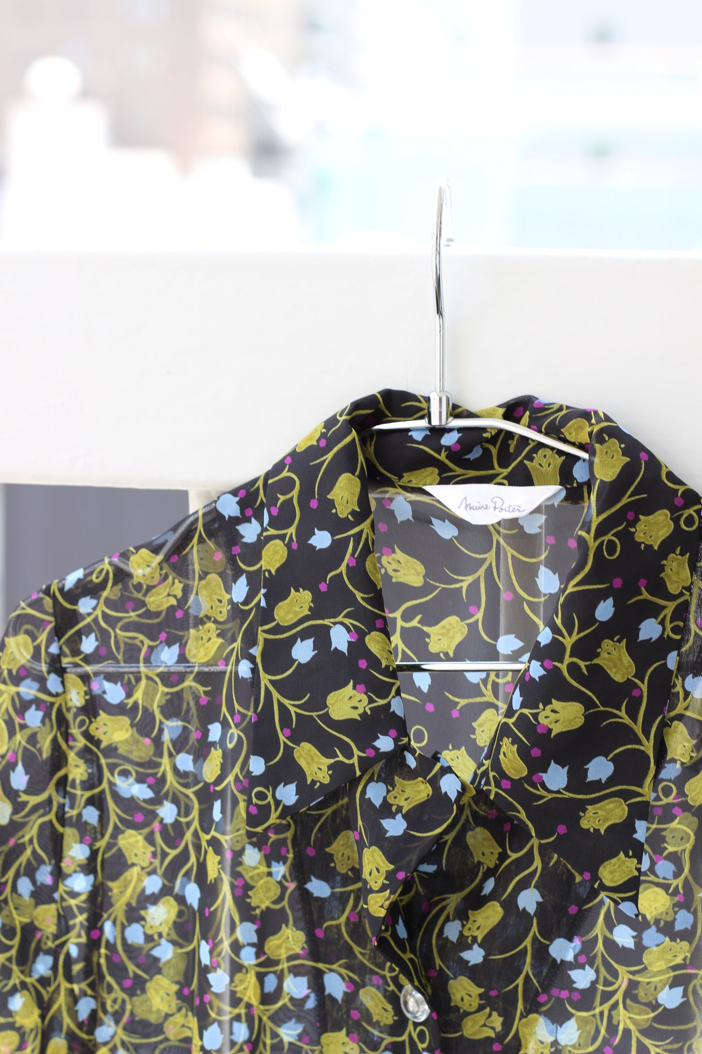 Vintage Black Flower Short Sleeve Blouse x6点