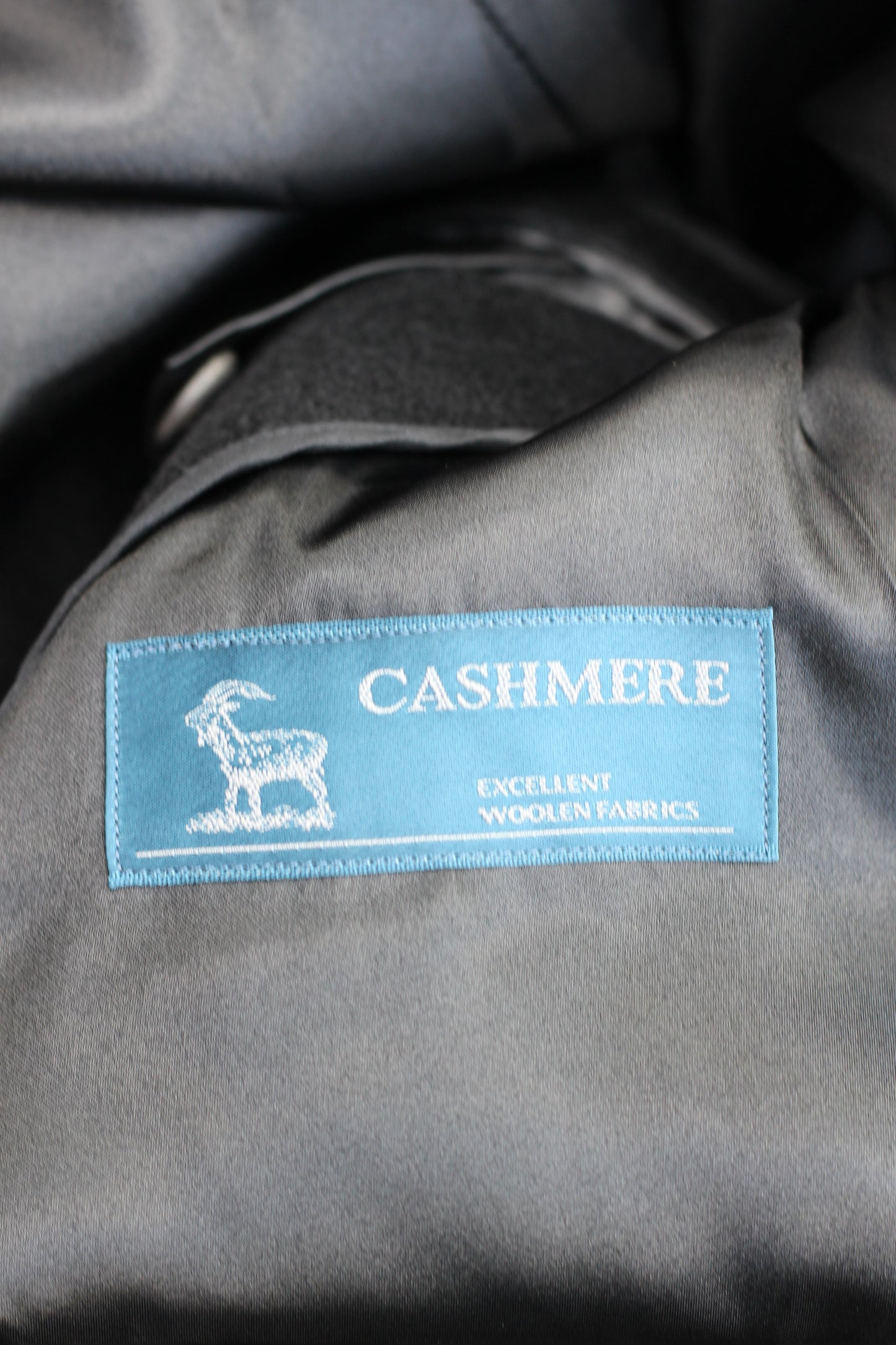 Men's Black 100% Cashmere Long Coat x3点