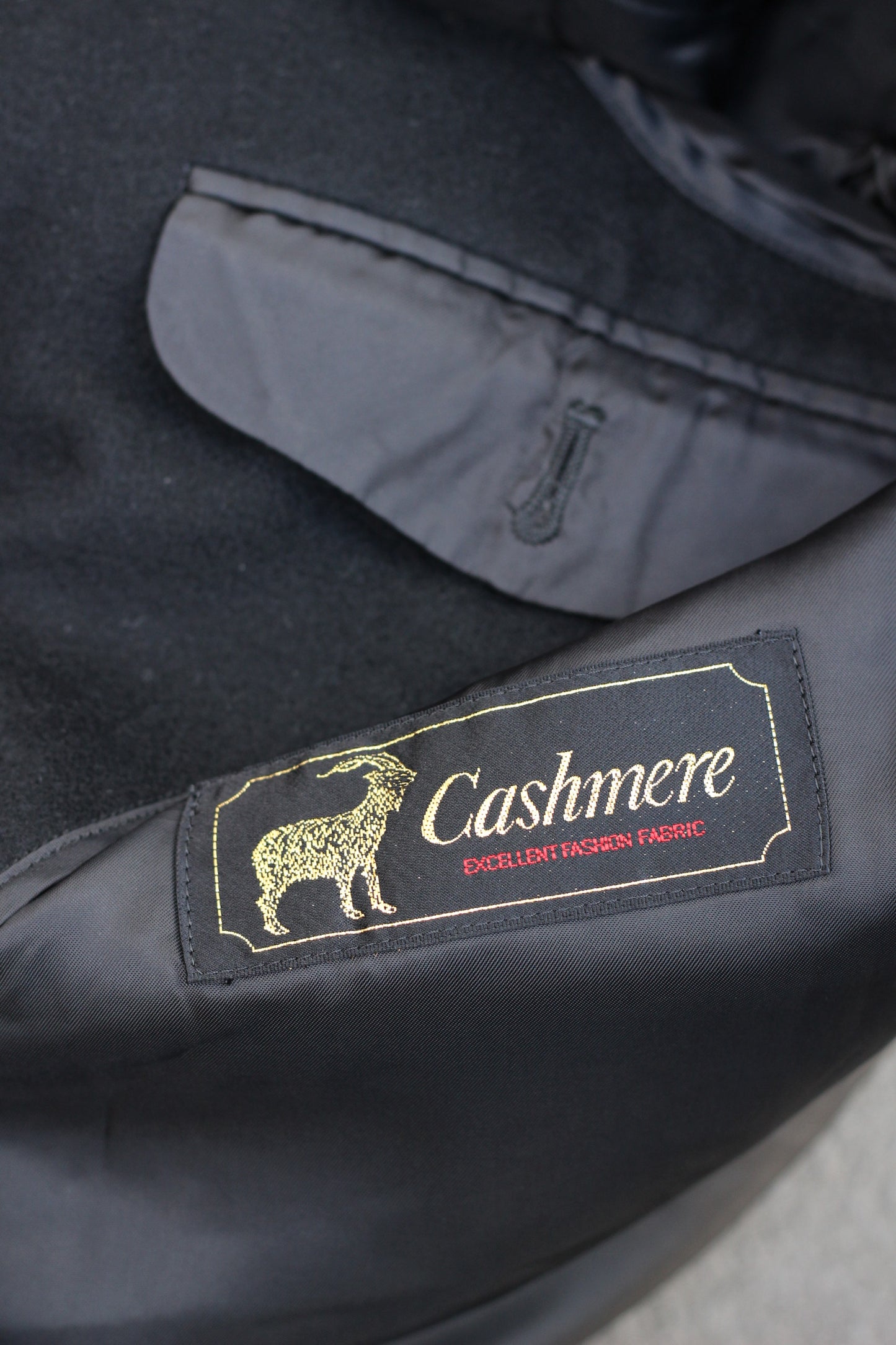 Men's Black 100% Cashmere Long Coat x4点